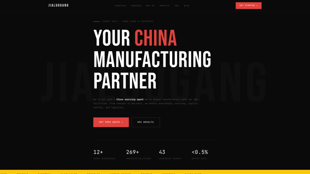 China sourcing and manufacturing services